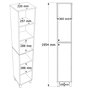 Hanah Home Nord - ND12-SW Armario Multiusos Blanco y Roble